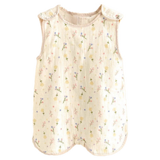 愛北鼻 棉花糖背心式防踢被, 1入, 繽紛花語-棉花糖