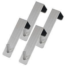 Iwooa 飯店式不鏽鋼門後掛勾, 單一顏色, 4個