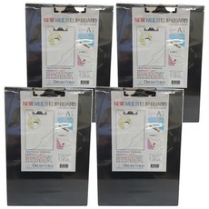 新款多功能透明直式A3板夾, 混合顏色, 4個