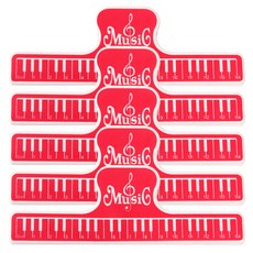 大成 吉他練習樂譜譜架夾, 紅色, 5個