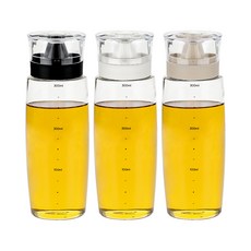 시노글라스 키텐실 뉴라운드 오일병 블랙 + 크림화이트 + 베이지 세트, 300ml, 3개