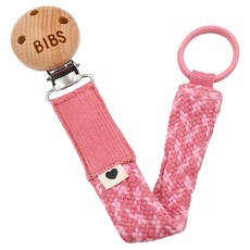 BIBS 有機棉奶嘴鏈, Paci Braid 系列 Dusty Pink / Baby Pink, 霧粉色, 1條