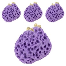 SUNUSE Sun Daily 蓬鬆柔軟蜂巢海綿沐浴巾, 1入, 紫色, 4個