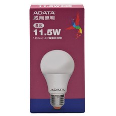 ADATA 威剛 LED省電球泡燈 11.5W, 1入, 黃光