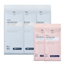 HERBDAY 衛生棉 中型(23cm) 30片+護墊(16cm) 40片組, 1組