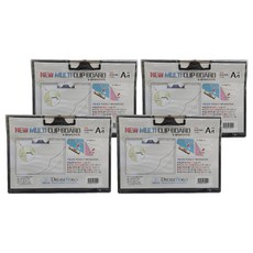 Dream World 新型多功能橫式A4文件板, 混合色, 4個