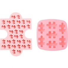 矽膠拼圖造型模具 34格+7格, 1套, 粉色的