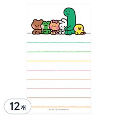 Flyingwhales LINE FRIENDS minini Guman 便條紙, 白色, 12個, 50張