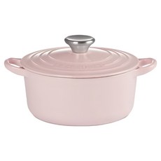 LE CREUSET 圓鐵鍋 鋼頭 2.9kg 1.8L, 1個, 雪紡粉, 18cm