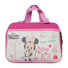 米妮 方型便當袋 Mi7A33-21, 24.5 x 19 x 14cm, 1個, 梅紅色