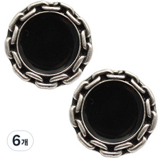 Button King 東大門鈕扣王 Nelly 鈕扣 18mm, 黑鎳色, 6個