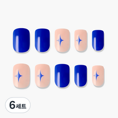 Muse Mark 可重複使用指甲尖端 Twinkle Twinkle 常規方形, 6組