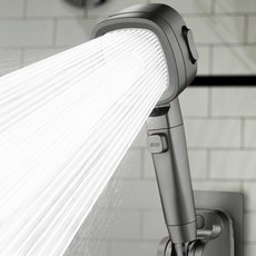 Kkalkkomsyap 高壓蓮蓬頭, 1個, 灰色