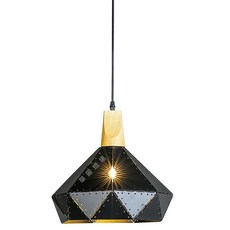Honey Comb BL51532 北歐風鑽石餐廳吊燈, 1入, 黑色