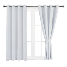 comet Home 打孔遮光隔熱窗簾 + 窗簾繩, 灰白色