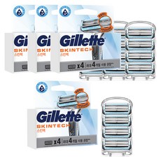 Gillette 吉列 SkinGuard紳適系列刮鬍刀頭, 4入, 4組