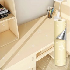 Ophelia 星星圖案隔熱壁紙貼紙, 暖黃色