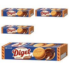 ORION 好麗友 夾心消化餅 巧克力口味, 4盒, 98g