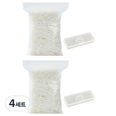 大容量一次性智能牙線 白色 G7203 500p + Case 7.6 x 2.3 cm Set, 4組