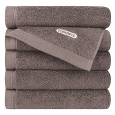 Songwol 松月 Comfort Ground 飯店毛巾 200g 40支 精梳棉, 5個, 棕色