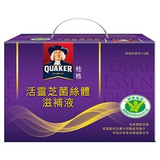 QUAKER 桂格 活靈芝菌絲體滋補液禮盒, 19瓶, 60ml, 1盒