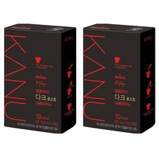 KANU 經典美式黑咖啡 深度烘焙 優質即溶咖啡粉, 1.6g, 10包, 2盒
