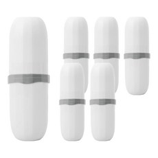 Block Mart攜帶式2人用牙刷牙膏盒, 白色, 6個