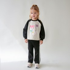 MARI N MORI 兒童Mari Balloon拉格蘭內刷毛上下套裝