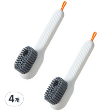 더자카 올인원 다용도 운동화 청소솔 4.5 x 17 cm, 화이트, 4개