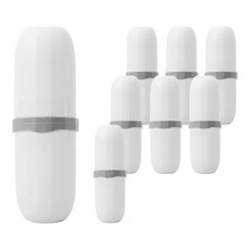 Block Mart攜帶式2人用牙刷牙膏盒, 白色, 8個