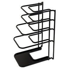papalive 鍋具收納架, 4層, 黑色, 1個