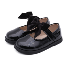 Kiphant 女童漆皮蝴蝶結皮鞋 P-07