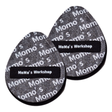 MoMo's Workshop 毛吉吉 棉花糖氣墊粉撲 2入 丹寧款, 黑色, 1組