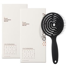 Gloss & Glow Scalp Sweep 洗髮刷, 黑色, 2個