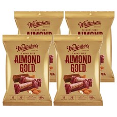 Whittaker's 迷你杏仁牛奶巧克力, 180g, 4袋