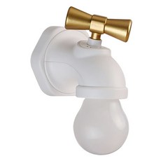 充電式復古水龍頭造型小夜燈 黑色/白色 L5502H 148g, 顏色隨機