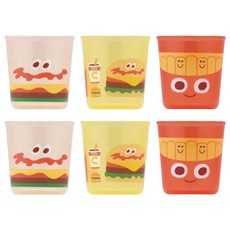 Skater BCUP1AG 抗菌漱口牙刷練習杯 3入組, 漢堡, 2組