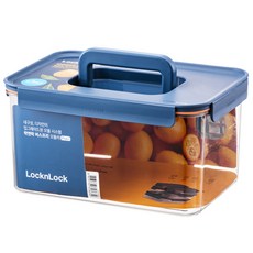 락앤락 비스프리 모듈러 플러스 직사각 핸들 밀폐용기 네이비 4.8L, 1개, 단품