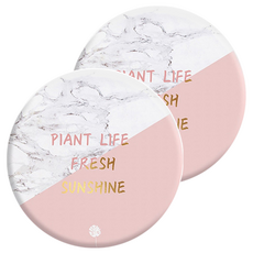 FEEPOP 硅藻土吸水杯墊, 款式隨機, 2個