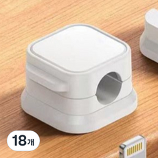 LivingHomeDetail 磁吸式USB電線整理固定器 LHDLHD-148, 白色, 18個