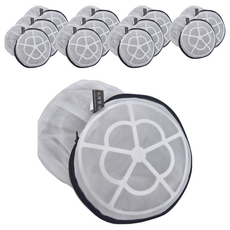 粉彩小兔 純色潔淨內衣洗衣袋 15x18cm, 黑色 + 白色, 12個