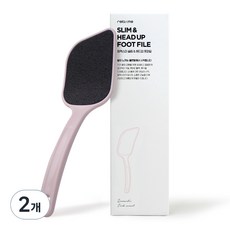 relaxme 纖薄抬頭型足部磨腳板, 1入, 2個, 粉紅色