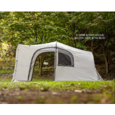 IDOGEN Mount Pro L 兼容車邊對接庇護帳篷 大型 P3, 淺灰色, 3-4人