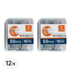 투코비 페이퍼 클립날 16mm, 50개입, 12개