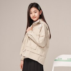 JCB 女童外口袋抓皺化纖夾克 S141