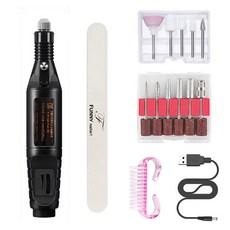 美甲打磨護理組, 黑色的, 1套