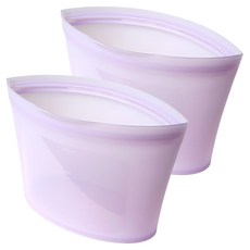 Sili Garden 矽膠保鮮袋 小型 500ml, 紫色, 2個