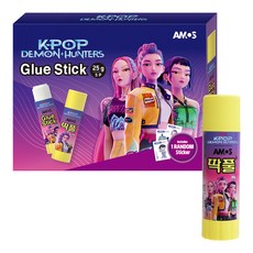 아모스 케이팝 데몬 헌터스 케데헌 헌트릭스 딱풀 25g x 5종 세트, 1세트