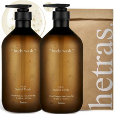 hetras. 飯店療癒沐浴乳 No.20 全新桑塔爾, 2瓶, 1.013L