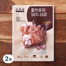 품애복 5무 훈제 돼지 삼겹, 400g, 2개